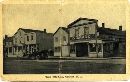The Square, at intersection of Main Street & Academy Avenue, Chester, NY. Circa 1915.  chs-005385